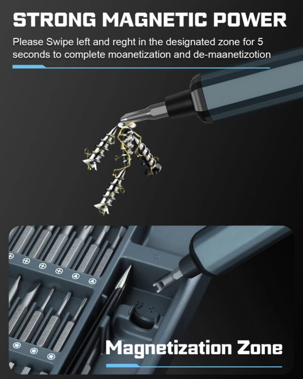 440ccf59825a5d55 68 in 1 Electric Screwdriver Set 5 Torque Settings Precision Power Tool Magnetic Screw Driver Bits for iPhone Glasses Watch PC