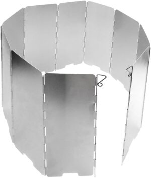 441289655bea5dd1 Semetall Camping Stove Windscreen 10 Plates Folding Outdoor Stove Windscreen Aluminum Camping Stove Windshield with Carrying bag-1Pack(3.3"W*9.5"L)