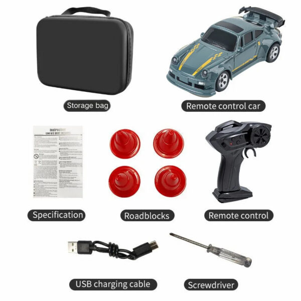 2026 New Kf20 1:64 Drift Rc Car Four-wheel remote-controlled racing car Full proportions Desk Competition Toy Boys Ideal gifts.