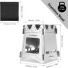 Lixada Compact Folding Wood Stove for Outdoor Camping Cooking Picnic
