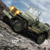 RC 1:10 Military Truck 2.4G 4WD Electric Drive Off-Road Remote Control Car Simulated Vehicle Model Toy for Kid christmas