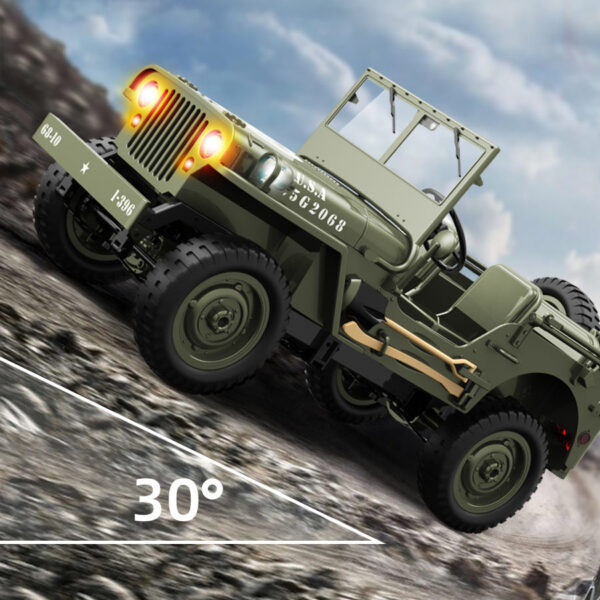 RC 1:10 Military Truck 2.4G 4WD Electric Drive Off-Road Remote Control Car Simulated Vehicle Model Toy for Kid christmas