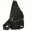 4438eb98b5e63069 Quilted Casual Chest Bag, Lightweight Foldable Sling Bag, Portable Trendy Versatile Shoulder Bag