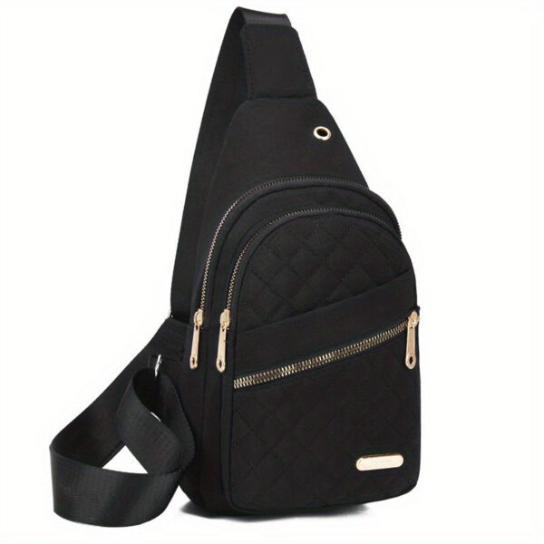 4438eb98b5e63069 Quilted Casual Chest Bag, Lightweight Foldable Sling Bag, Portable Trendy Versatile Shoulder Bag
