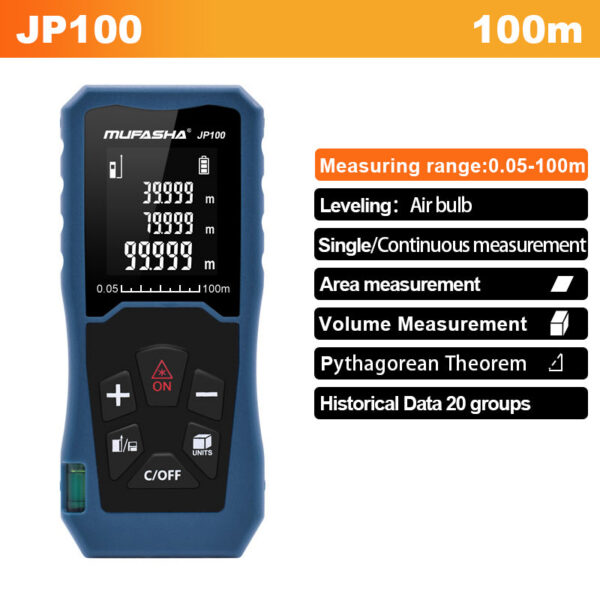 MUFASHA Portable Laser Distance Meter Degital Measuring Tool Rangefinder
