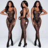 New Year Fishnet Bodystockings For Women Erotic Lingerie Open Crotch Crotchless Teddies Bodysuits Female Sexy Porno Underwear