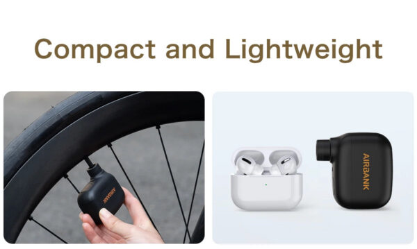 4451dbcaac7a7bab AIRBANK AS100 Mini Portable Bicycle Pump Rechargeable Air Inflator 100PSI Type-C Bike Accessories for Bike Schrader Presta Tires