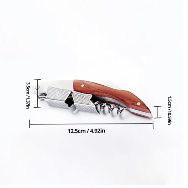 445426808fd2095f 1pc Stainless Steel Wood Handle Professional Wine Opener Portable Screw Corkscrew Multifunction Beer Cap Bottle
