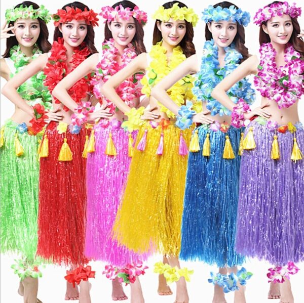 445708cc84b7d255 Hawaiian Hula Leis Dance Garland Artificial Flowers Neck Loop for Luau Party Costumes (Pink)