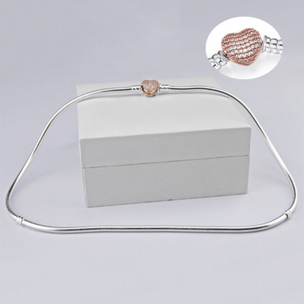 High Quality 45cm Length Sier Color Charm Necklace Snake Chain Fit Brand Original Pendant Necklaces For Women Jewelry Making