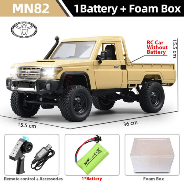 1:12 Rc Car Mn82 Model Retro Full-scale Simulation Lc79 RTR 2.4G 4WD 280 Motor Remote Control Pickup Truck Toys for Kids Gifts
