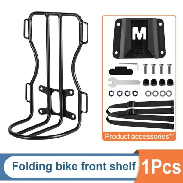 NEWBOLER Metal Front Rack for Brompton Bike Bag Front Lightweight Shelf Luggage Rack Bicycle Accessories