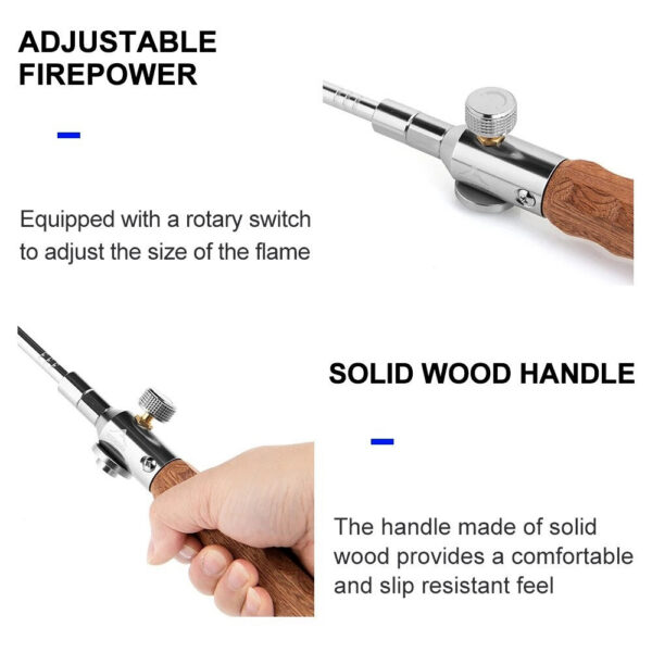 446c1b5ea990197a Widesea Camping Long Flame Igniter Outdoor Portable Wooden Handle Burner Picnic BBQ Gas Tank Spray Gun Removable Stove Toolkit