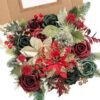 Serra Flora Artificial Christmas Flowers Greenery Combo Box Set Faux Flowers Bulk Flower Leaf with Stems for DIY Tree Ornaments Xmas Wreath Floral Arrangements Centerpieces
