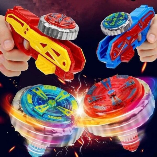 447ae4ab4f609640 Luminous Rotating Gyro Gun Parents and Children Outdoor Battles Boys Light Toys
