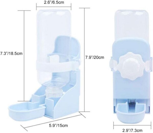 Oncpcare 2Pcs 2Pcs 17oz Water Bottle for Small Animals, Rabbit Water Feeder Water Bowl Bunny Water Dispenser Hanging Automatic Guinea Pig Water Bottle for Cage