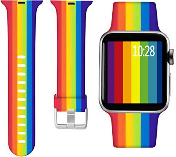 Laffav Compatible with Apple Watch Band 41mm 40mm 38mm iWatch Series 9 & Ultra 2 & SE & Ultra & Series 8/7/6/5/4/3/2/1 for Women Men, Colorful Jellyfish, M/L