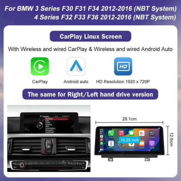 449b1da6447c11a6 1920*720 Multimedia Touch Screen For BMW 1/2/3/4 Series F20/F21/F22/F30/F31/F33/F34/F36 Android Auto NBT System Wireless Carplay
