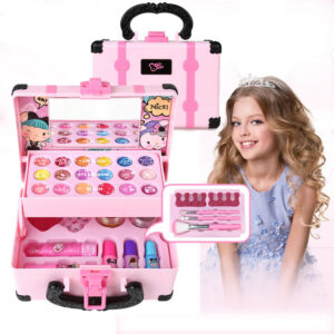 44ac707ad32584f1 Kids Cosmetics Playing Box Princess Makeup Toy Play Set Lipstick Eye Shadow Safety Nontoxic Toys Kit for Girl Gift