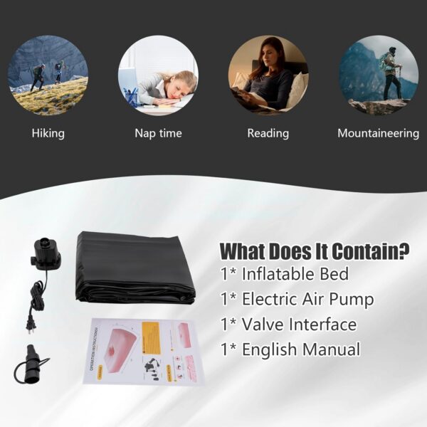 44c08e5613f0b387 BBL Bed 72" x 40" Inflatable Mattress with Hole, BBL Bed After Surgery for Sleeping, Ergonomics PVC Pregnancy Bed, Inflatable Mattress Air Mattress for Camping Traveling Hiking (Black)