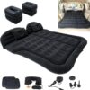 Inflatable SUV Air Mattress 3 in 1 Thickened Flocking Inflatable Car Camping Travel Air Mattress with 2 Pillows & Air Pump,Portable Car Sleeping Bed for SUV|MPV|Minivan