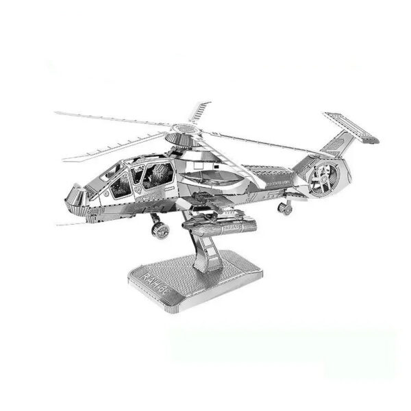 3D Metal Military J-20 J-10B SU-34 KA-50 Fighter UFO RAH-66 Helicopter DIY Handmade Assemble Model Jigsaw Puzzles