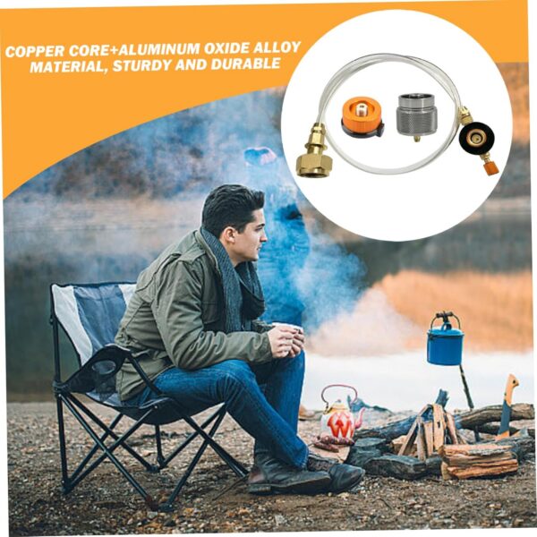 44e5ddd6c5a6aab1 Gas Canister Refill Adapter 3Pcs/Set Propane Isobutane Butane Refill Adapter Portable Camping Stove Gas Canister Fill For Butane Camping Accessories