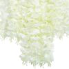 U'Artlines 24 Pack (Total 86.4 Feet) Artificial Fake Wisteria Vine Rattan Hanging Garland Silk Flowers String Home Party Wedding Decor (24, White)