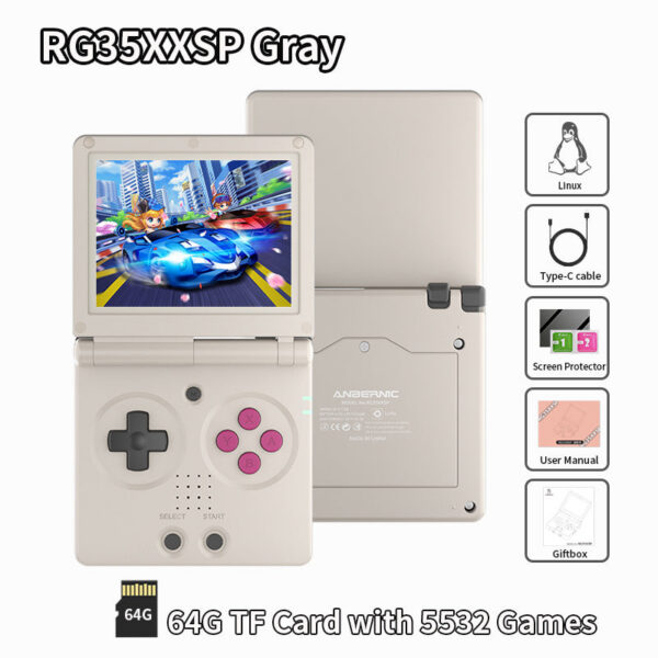 44ead6f41b8e0eac ANBERNIC RG35XXSP Retro Flip Handheld Console 3.5" IPS Screen ux H700 Video Game Player Support Streaming WIFI Bluetooth