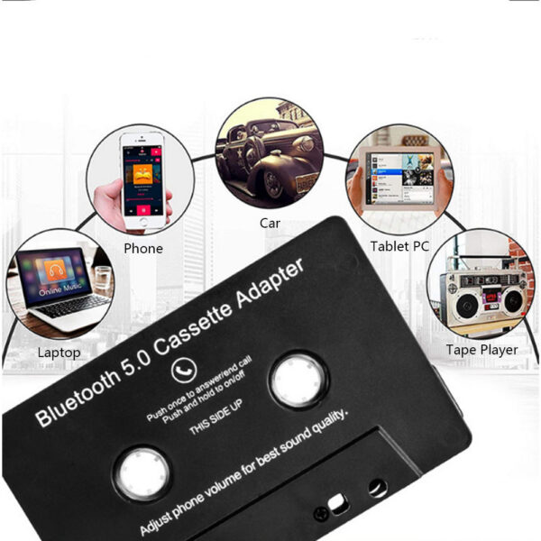 450c68fabd964049 Universal 5.0 Tape Converter Car MP3/SBC/stereo Bluetooth Audio Cassette Player AUX Adapter