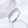 KNOBSPIN D Color 4mm Moissanite Diamond Rings for Women Classic Match Wedding Eternity Band with GRA s Sterling Sier Ring