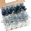 YYHUAWU Artificial Flowers Combo Box Set Gradient Color Flower Leaf with Stems for DIY Wedding Bouquets Centerpieces Baby Shower Party Home Decorations Peach