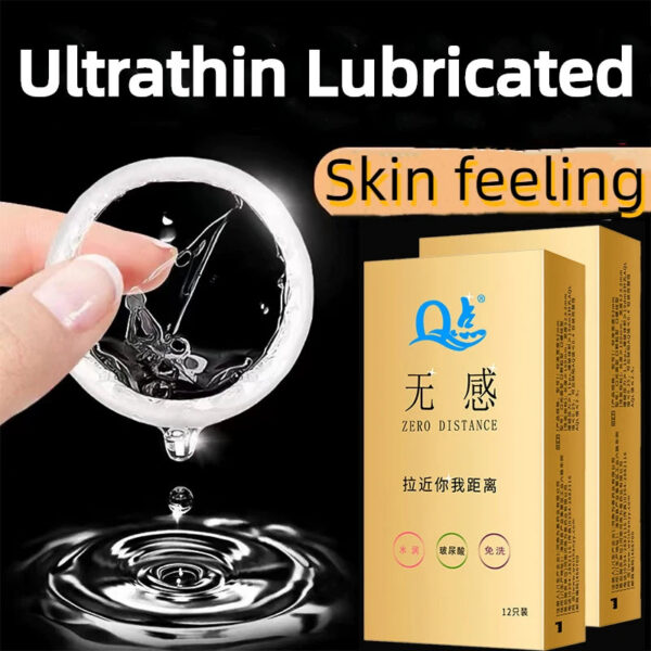 453c7463780f0471 12pcs Super Thin Condoms Large Lubricated Sex Toys Ultrathin Skin Feeling Sex Accessories Zero Distance Penis Sleeves Cock Cover