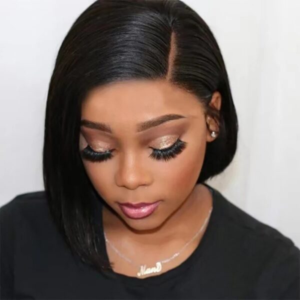 Hot Sale Short BOB Wig T Side Part Bob Wigs Lace Frontal Cuticle Aligned Pre Plucked Brazilian Human Hair for Black Women