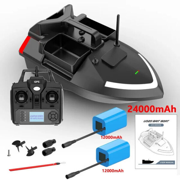 VWVIVIDWORLD Brand,High Quality,Dual Battery,Long Battery Life,Large Capacity,GPS RC Boat,Remote Control Bait Boat