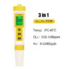 456c2689f74500e6 5 in 1 Chlorine PH CL2 H2 ORP Temperature Meter Quality Tester for Pools Drinking Water Aquarium Swimming Pool