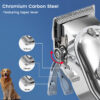 Professional Dog Hair Clipper All Metal Rechargeable Pet Trimmer Cat Shaver Cutting hine Puppy Grooming Haircut Low Noice