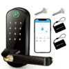 Smart Fingerprint Door Lock App Remote Control Keyless WIFI Digital Touchscreen Lock NFC IP67 Waterproof with 2 IC Cards