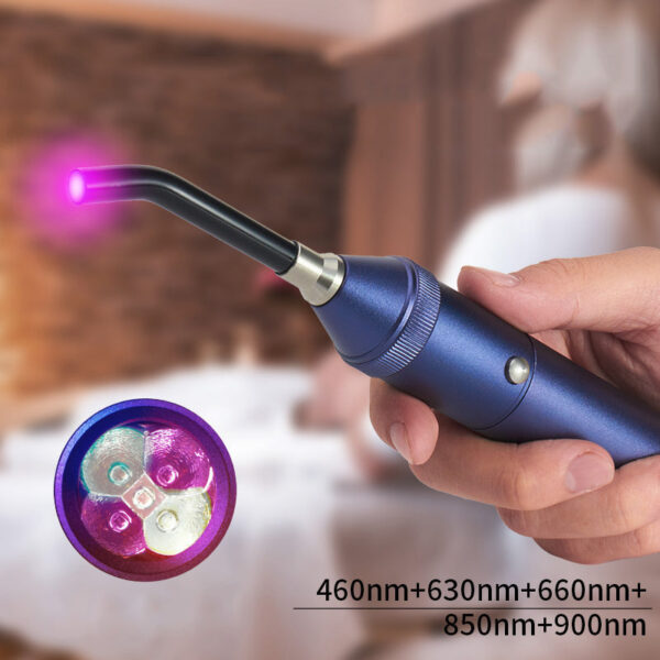 Portable Red Light Infrared Device Sore Canker Lip Therapy Handheld Removable Oral Physiotherapy Wand Health Pain Relief