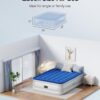 iDOO Air Mattress Queen with Built in Pump, Blow up Mattress, Inflatable Mattress Queen Size for Guests, Home, Camping, 3 Mins Inflation/Deflation, Upgraded Colchones Inflables, Comfort Air Bed