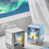 Aurora Box Projector Night Light Bluetooth Ambient Light With White Noise Stepless Dimming Beside Lamp For Bedroom Decor