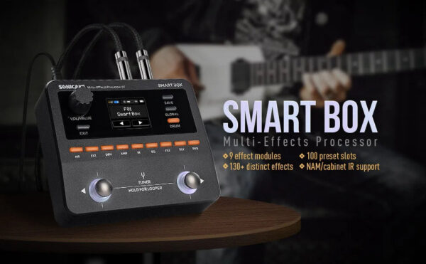 SONICAKE Smart Box Multi-Effects Processor for Guitar Bass 130+ Effects NAM/IR Support, Looper, Built-in Tuner/Metronome QME-20