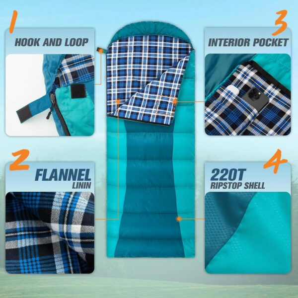 45acb61fba4f68f5 Forceatt Schlafsack Winter, -5°-20 Grad Schlafsack Outdoor für 3-4 Jahreszeiten, Leichtgewichtig und Wasserdicht Warm Schlafsack Camping für Erwachsene Geeignet für Rucksackreisen, Wandern und Reisen.