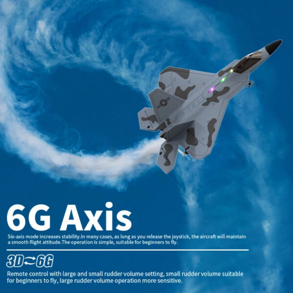 45b0dc28ebed18eb 2024 New F22S 2.4G 4CH 3D6G RC Airplane Raptor F22 Warplane WLtoys A180 Upgrade Version LED Light With Gyroscope Out Door Toys