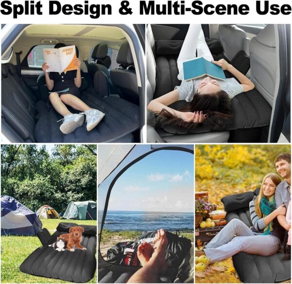 Car Inflatable Bed Mattress, Mattress Back Seat RV Mattresses, Travel for Automotive SUV Truck Berlina Furgonetas Grande Cars Backseat Sleeping Bed,Full