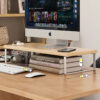 Elevated Monitor Base Home Computer Desktop Creative Rack Office Storage Supplies