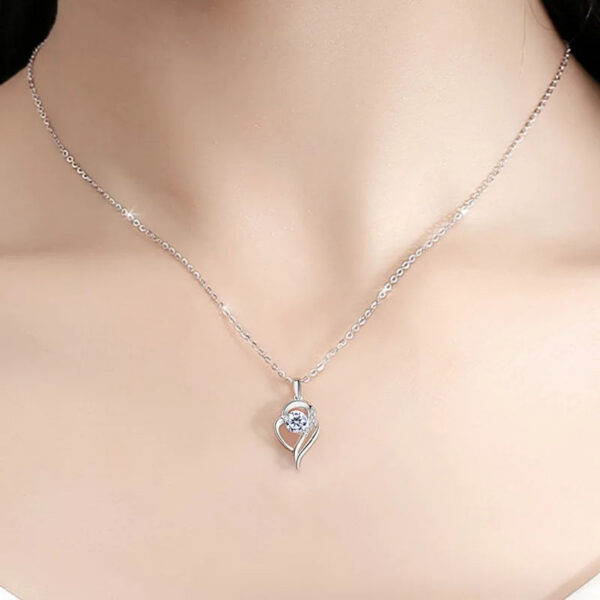 EWYA GRA Certified 1 Carat Moissanite Pendant Necklace for Women Party Sterling Sier Diamond Chain Necklaces