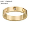 Unisex Womens Love Ring Mens Designer Rings Couple Jewelry Titanium Steel Band Fashion Classic Gold Sier Rose Color screw With diamonds Size 6-10
