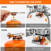 45fae49fcce87f40 Odoland 3500W Windproof Camping Gas Stove Portable Collapsible Outdoor Camping Stove with Piezo Ignition Backpacking Stove for Outdoor Cooking Hiking Picnic and Camping Grey