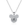 45fff4188b9304d8 JoyceJelly S Sterling Sier Pendant 1 Carat Moissanite Diamond Necklace Women's Fashion Jewelry Rat Head Mouse